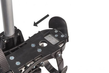 Detail des Aluminiumrahmens der Installoo Skywalker Stelzen XL – leicht, robust und langlebig.